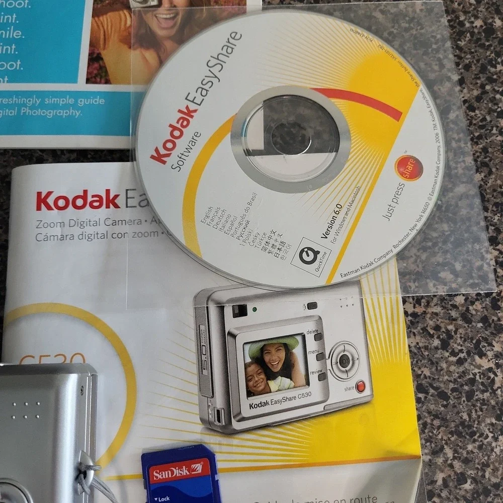 Kodak EasyShare C530 5MP Digital Camera Tested Works w/ SD Card Manual CD Y2K